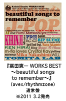 TOMITA LAB-冨田 ラボ 『冨田恵一 WORKS BEST〜beautiful songs to remember〜』(avex/rhythmzone)通常盤