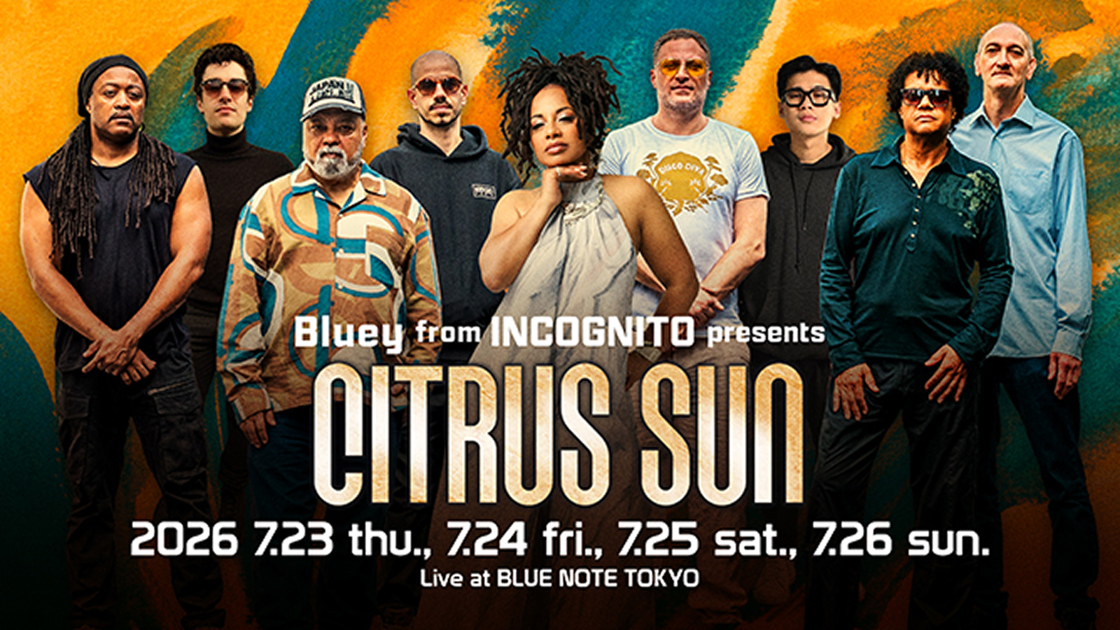 Bluey from INCOGNITO presents CITRUS SUN 公演ビジュアル