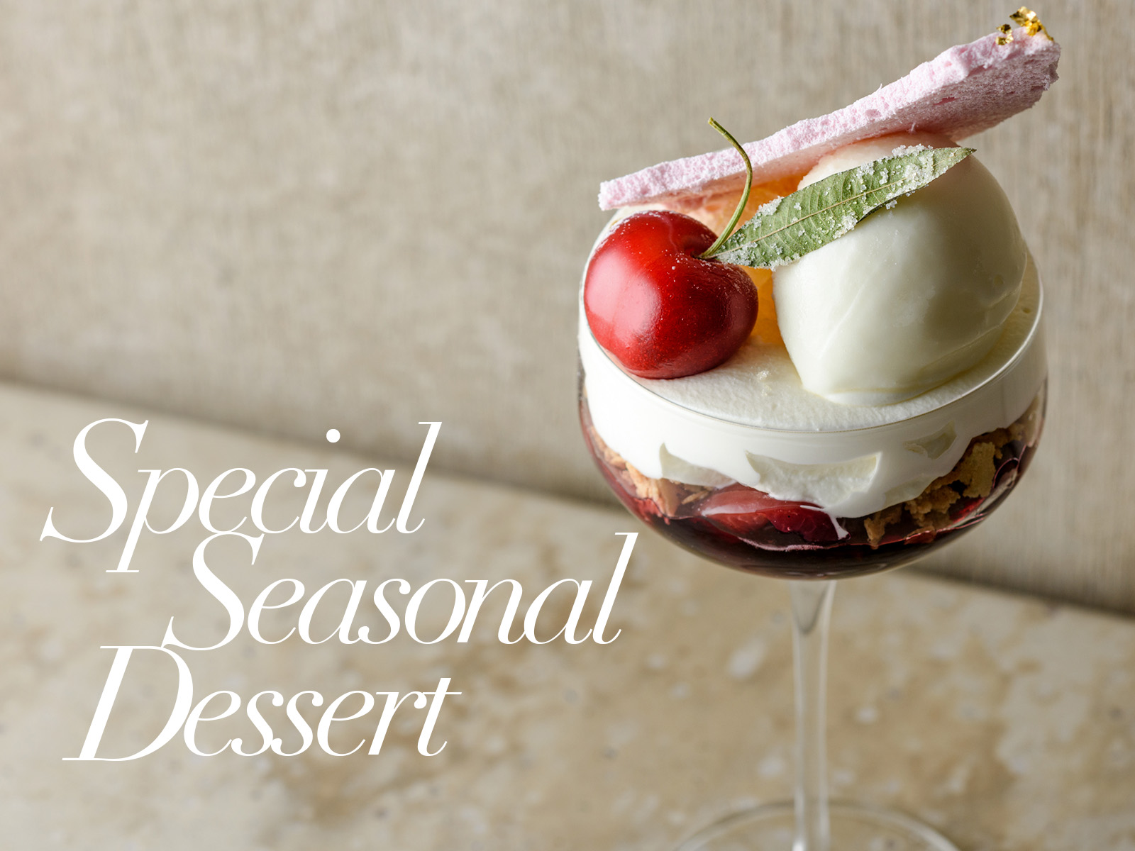 MONTHLY BEST CHOICE  SPECIAL SEASONAL DESSERT